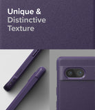 Google Pixel 7a Case | Onyx - Purple phone case with a textured surface, showing side grip details and camera cutout.