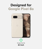 Google Pixel 8a Case | Fusion - Cream-colored Google Pixel 8a phone with a protective case, displayed against a light background.