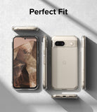 Google Pixel 8a Case | Fusion - Multiple views of a clear phone case on a Google Pixel 8a against a textured gray background.
