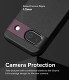 Google Pixel 8a Case | Onyx - Black phone case highlighting 1.2mm raised edges around the camera bar for protection.