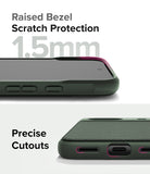 Google Pixel 8a Case | Onyx - Close-up of phone case showing 1.5mm raised bezel and precise port cutouts.