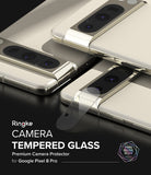 Google Pixel 8 Pro | Camera Protector Glass [3 Pack] - Google Pixel 8 Pro | Camera Protector Glass - Tempered glass protector being applied to a Pixel 8 Pro camera bar.