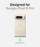 Google Pixel 8 Pro Case | Fusion - Beige Google Pixel 8 Pro phone shown from the back with a triple camera bar.