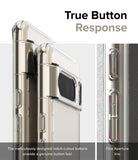 Google Pixel 8 Pro Case | Fusion - Clear phone case showing detailed button cutouts and fine aperture lines for tactile feel.