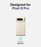 Google Pixel 8 Pro Case | Fusion Magnetic Matte - Cream-colored Pixel 8 Pro phone with a camera bar against a light background.