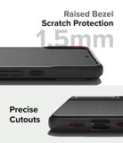 Google Pixel 8 Pro Case | Onyx - Close-up of phone case showing 1.5mm raised bezel for screen protection and precise cutouts.