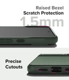 Google Pixel 8 Pro Case | Onyx - Close-up of phone case showing 1.5mm raised bezel for screen protection and precise cutouts.