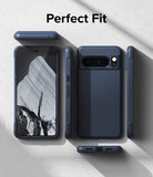 Google Pixel 8 Pro Case | Onyx - Multiple views of a dark blue phone case showing front, back, and side profiles on a gray background.