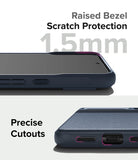 Google Pixel 8 Pro Case | Onyx - Close-up of phone case showing 1.5mm raised screen bezel and precise port cutouts.