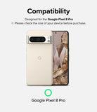 Google Pixel 8 Pro Screen Protector | Glass - Beige Google Pixel 8 Pro phone showing front and back views.
