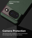 Google Pixel 8 Case | Onyx - Dark green phone case highlighting 1.2mm raised edges for rear camera protection.