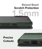 Google Pixel 8 Case | Onyx - Close-up of phone case showing 1.5mm raised screen bezel and precise port cutouts.