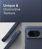 Google Pixel 8 Case | Onyx - Navy blue phone case with a textured surface, showing side buttons and the camera bar.