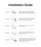 Google Pixel 8 Screen Protector | Glass - Five-step illustrated guide showing how to install a screen protector.
