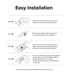 Google Pixel 8a Camera Lens Protector | Glass (3 Pack) - Google Pixel 8a Camera Lens Protector - Four-step illustrated guide for cleaning, peeling, aligning, and pressing the protector.