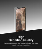 Google Pixel 8a Screen Protector | Dual Easy Film - Transparent screen protector being applied to a smartphone screen.