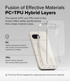 Google Pixel 9a Case | Fusion - Clear hybrid phone case showing PC back panel and flexible TPU frame layers.