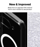 Google Pixel 9a Case | Fusion Magnetic - Clear phone case with magnetic ring next to raw TPU material pellets.