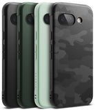 Google Pixel 9a Case | Onyx - Four Google Pixel 9a phone cases in black, dark green, light green, and black camo textures.