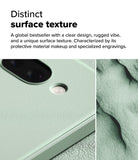 Google Pixel 9a Case | Onyx - Close-up of a textured light green phone case with a rugged, sand-like surface pattern.