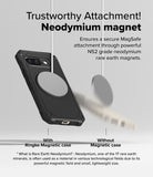 Google Pixel 9a Case | Rugged Gear Magnetic - A phone case with a magnetic disc attached versus one without.