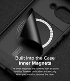 Google Pixel 9a Case | Rugged Gear Magnetic - A protective layer is peeled back to reveal a circular magnetic ring inside.