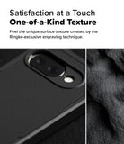 Google Pixel 9a Case | Rugged Gear Magnetic - Close-up of a black phone case with a textured surface next to rock.