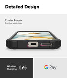 Google Pixel 9a Case | Rugged Gear Magnetic - Bottom view of phone case showing precise charging and speaker cutouts.