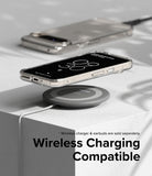 Google Pixel 9 Pro XL Case | Fusion - Clear phone case on a wireless charging pad with another phone in the background.