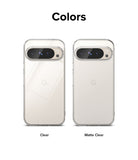 Google Pixel 9 Pro XL Case | Fusion Matte - Comparison of clear and matte clear phone cases on Pixel 9 Pro XL phones.