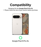 Google Pixel 9 Pro XL | Camera Glass - Compatibility graphic showing a white Pixel 9 Pro XL phone with a camera lens protector.