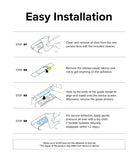 Google Pixel 9 Pro XL | Camera Glass - Four-step illustrated guide for installing a camera lens protector.