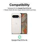 Google Pixel 9 Pro XL Screen Protector | Easy Slide Tempered Glass - Google Pixel 9 Pro XL Screen Protector - Compatibility graphic showing a white Google Pixel 9 Pro XL smartphone.