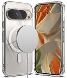 Google Pixel 9 Pro / 9 Case | Fusion Magnetic - Clear phone case with magnetic ring attached to back and front view.