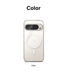 Google Pixel 9 Pro / 9 Case | Fusion Magnetic - Clear phone case with a white magnetic ring on the back.