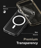 Google Pixel 9 Pro / 9 Case | Fusion Magnetic - Fusion Magnetic - Comparison of a yellowed old phone case and a clear new case with a magnetic ring on a black background.