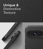 Google Pixel 9 Pro Case | Onyx Magnetic - Close-up of black textured phone case with camera cutout and side grip.