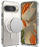 Google Pixel 9 Pro XL Case | Fusion Magnetic - Clear phone case with magnetic charger attached to the back.
