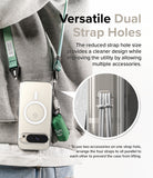 Google Pixel 9 Pro XL Case | Fusion Magnetic - Phone case with dual strap holes holding a green lanyard and accessory.
