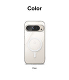 Google Pixel 9 Pro XL Case | Fusion Magnetic - Clear phone case with a white magnetic ring on the back.