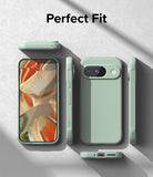 Google Pixel 9 Case | Onyx - Sage green phone case shown from multiple angles, highlighting precise cutouts and textured sides.