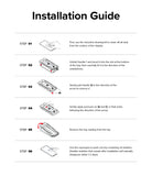 Google Pixel 9 Pro / 9 Screen Protector | Easy Slide Tempered Glass - Six-step illustrated guide for screen installation.