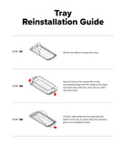 Google Pixel 9a Screen Protector | Easy Slide Tempered Glass - Google Pixel 9a Screen Protector - Three-step illustrated guide on reinstalling a tempered glass screen protector tray.