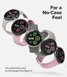 Google Pixel Watch 3 41mm | Slim - Five Google Pixel Watch 3 units with slim protective covers in various colors.