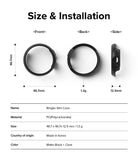Google Pixel Watch 3 45mm | Slim - Technical diagram showing dimensions, weight, and specifications of a black watch case.