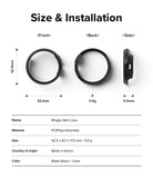 Google Pixel Watch 3 41mm | Slim - Technical diagram showing dimensions, weight, and views of a black watch case.