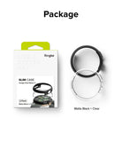 Google Pixel Watch 3 41mm | Slim - Ringke 2-pack slim watch cases in matte black and clear, shown in packaging and side-by-side.