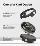 Google Pixel Watch 3 41mm | Slim - Exploded view of a slim, impact-resistant protective case for a Google Pixel Watch.