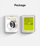 Google Pixel Watch 41mm | Premium Bezel Styling - Front and back view of Ringke Bezel Styling packaging for Pixel Watch.