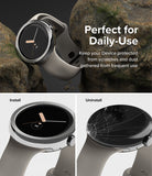 Google Pixel Watch 41mm | Premium Bezel Styling - Smartwatch with protective bezel, showing installation and removal.